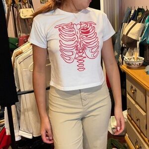 White skeleton Tshirt